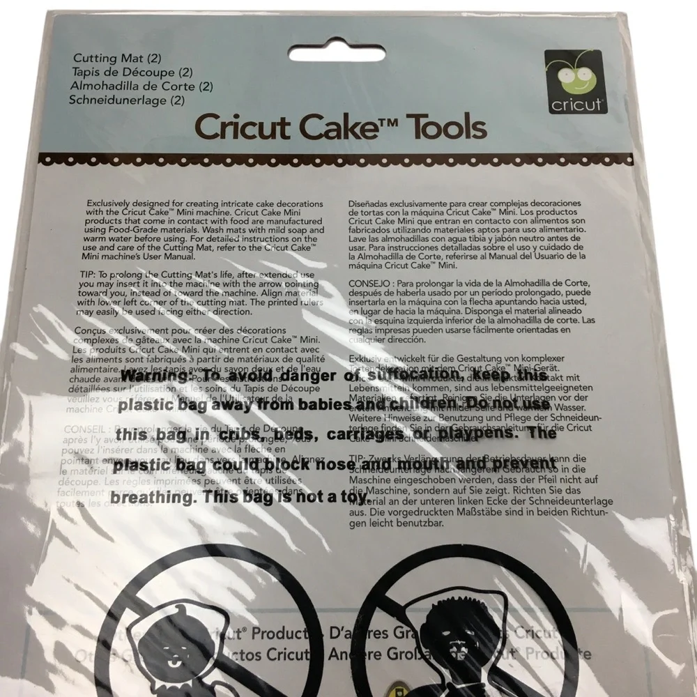 CRICUT Cake Tools Mini Cutting Mats 6 in x 12 in Set of 2 Food Grade NEW NWT - Picture 5 of 6
